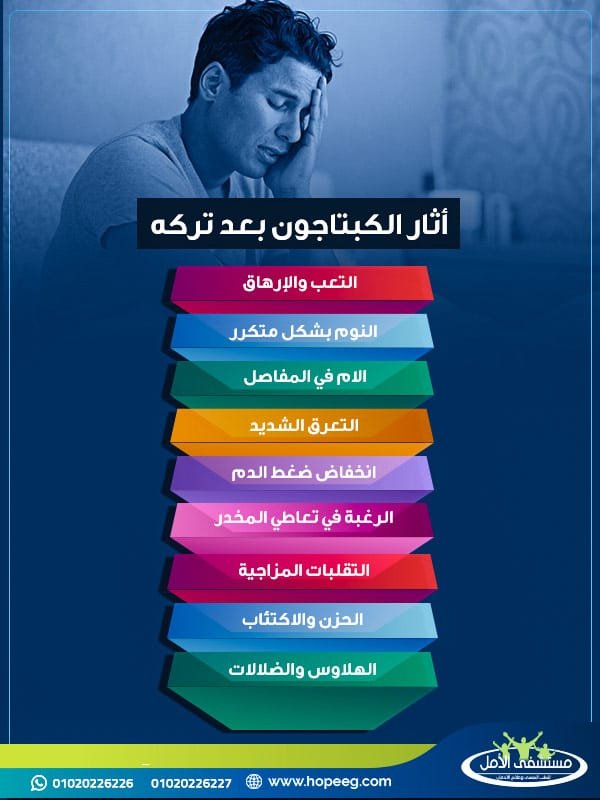 أثار الكبتاجون بعد تركه