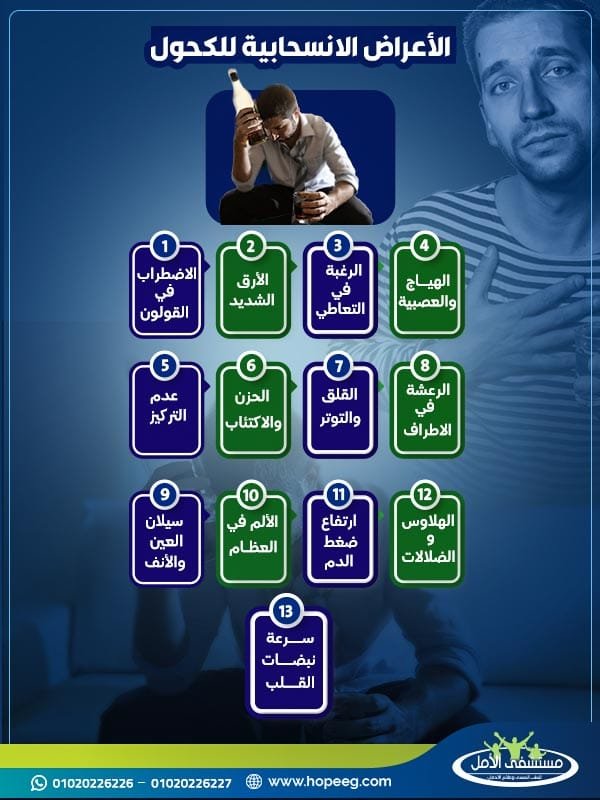 اعراض انسحاب الكحول