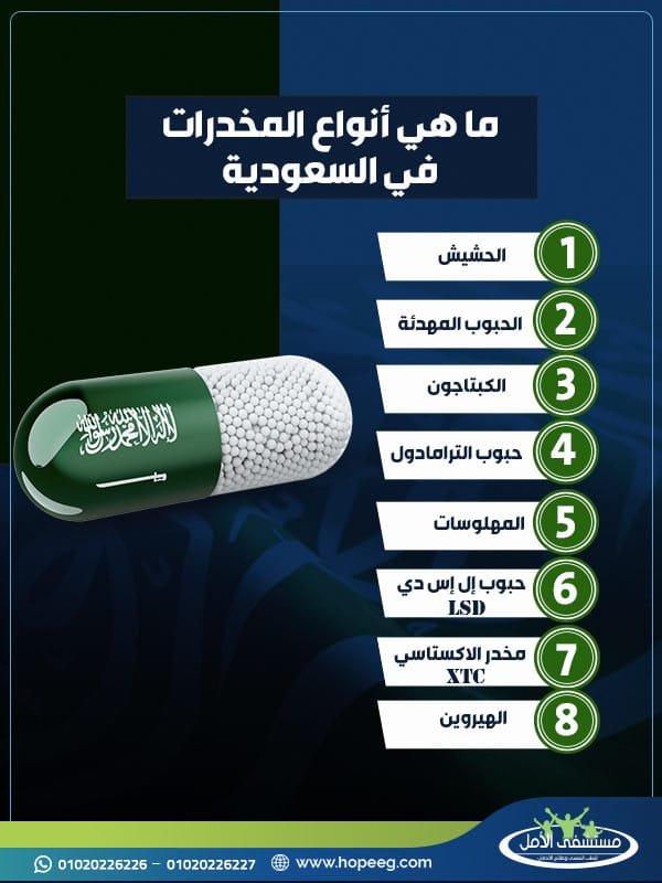 ما هي أنواع المخدرات في السعودية