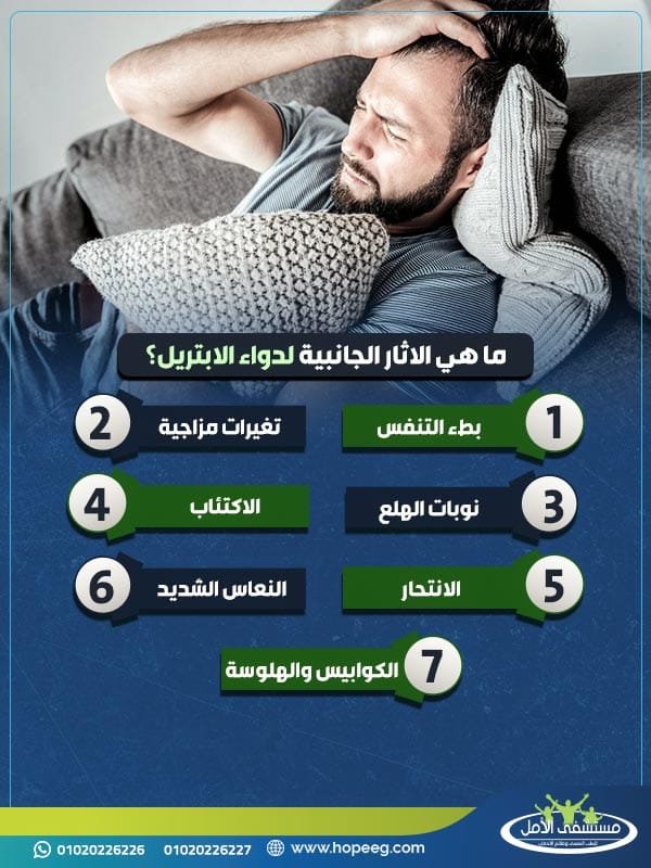 ما هي الاثار الجانبية لدواء الابتريل؟