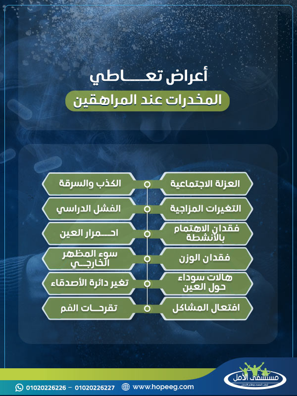 أعراض تعاطي المخدرات عند المراهقين