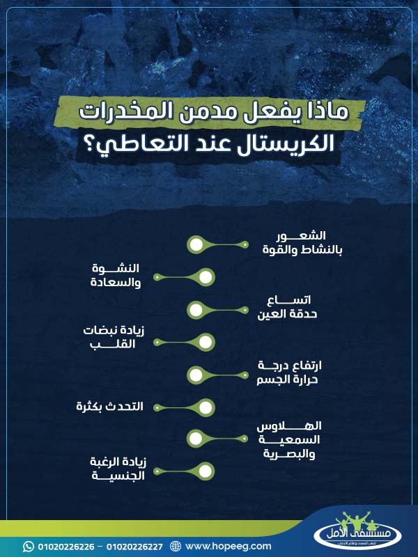 ماذا يفعل مدمن المخدرات الكريستال عند التعاطي