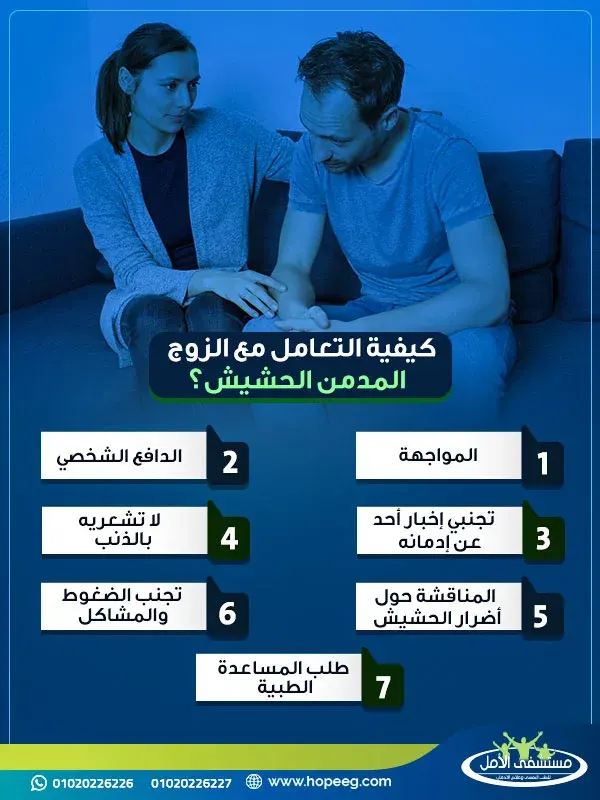 كيفية التعامل مع الزوج المدمن الحشيش؟