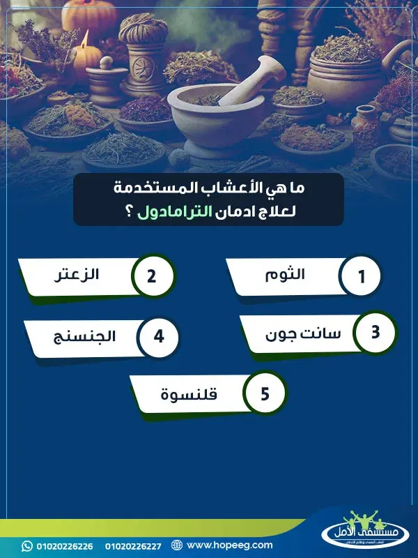 ما هي الأعشاب المستخدمة لعلاج ادمان الترامادول ؟
